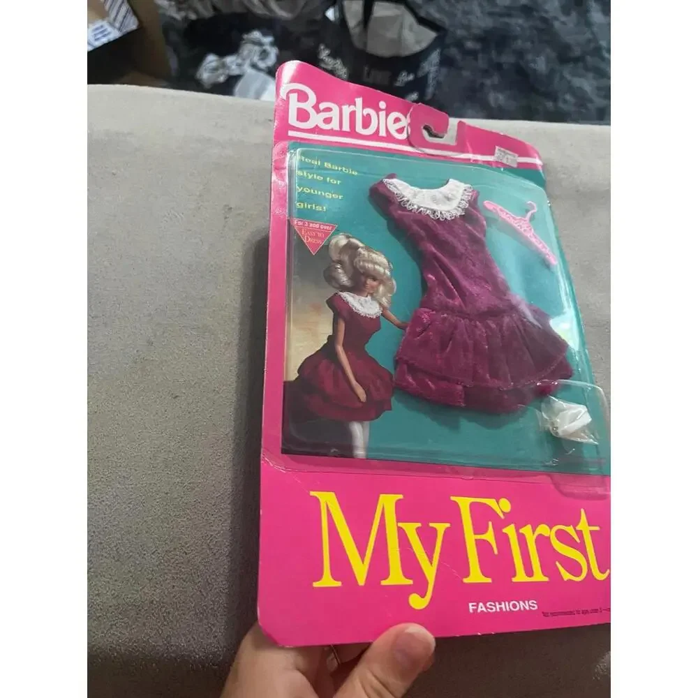 VINTAGE 1992 MY FIRST‎ BARBIE FASHIONS SEALED 3425 BURGUNDY VELVET DRESS RARE